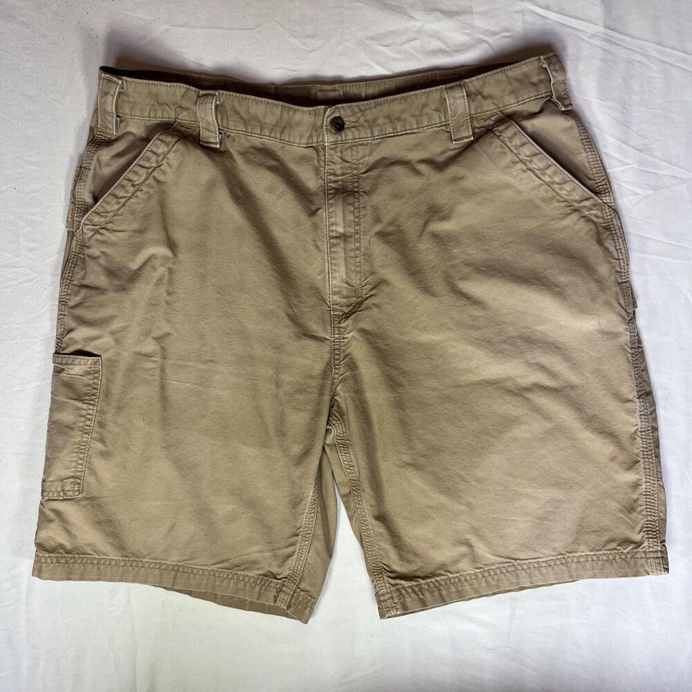 Carhartt Shorts Men’s 42 Canvas Workwear Carpenter Utility Cargo Brown Tan 42x10